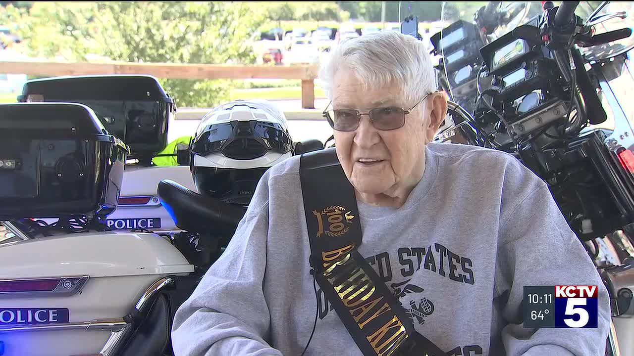 Retired Kansas City police officer celebrates 100th birthday with surprise celebration