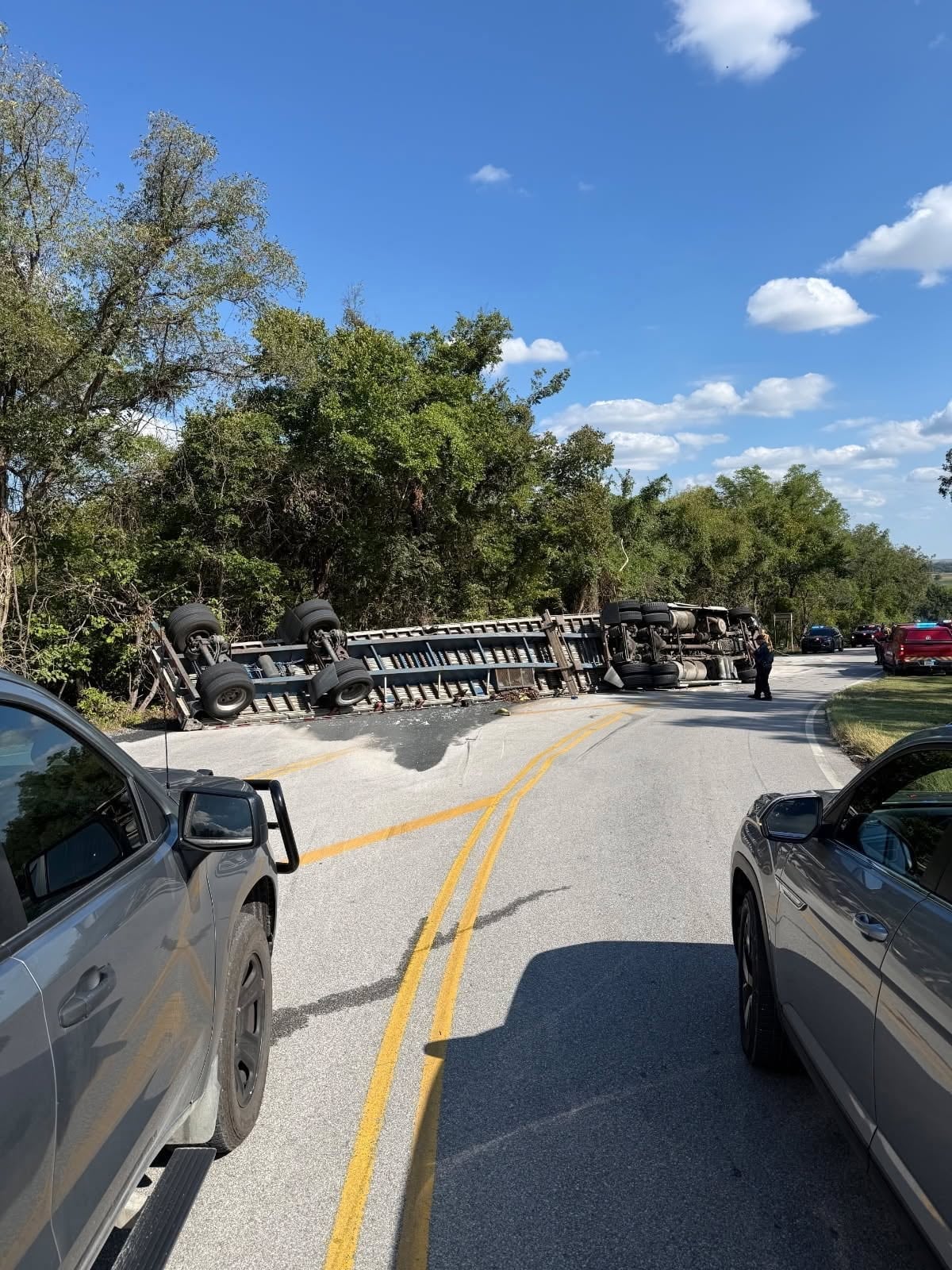 Grain Truck Rollover Crash Reported in Linn County, Kansas