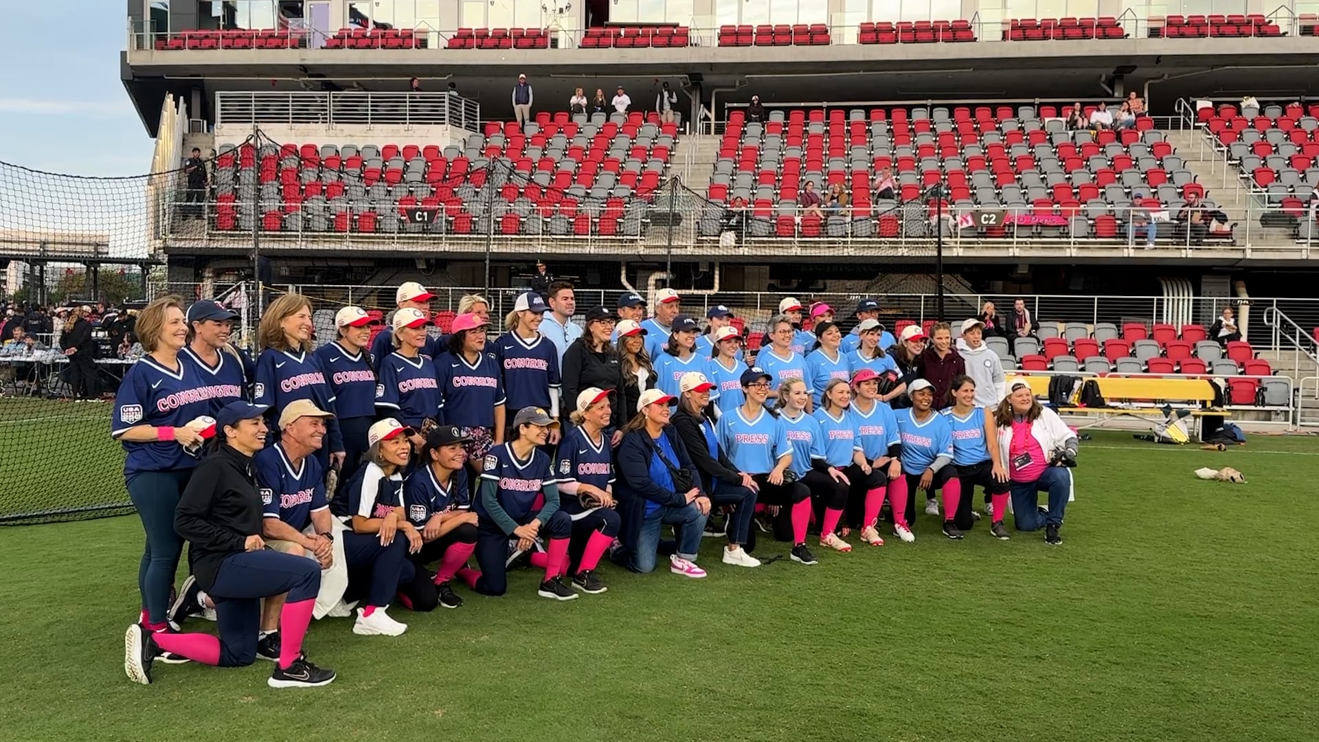 Press Team Defeats Congress in Annual Charity Softball Game