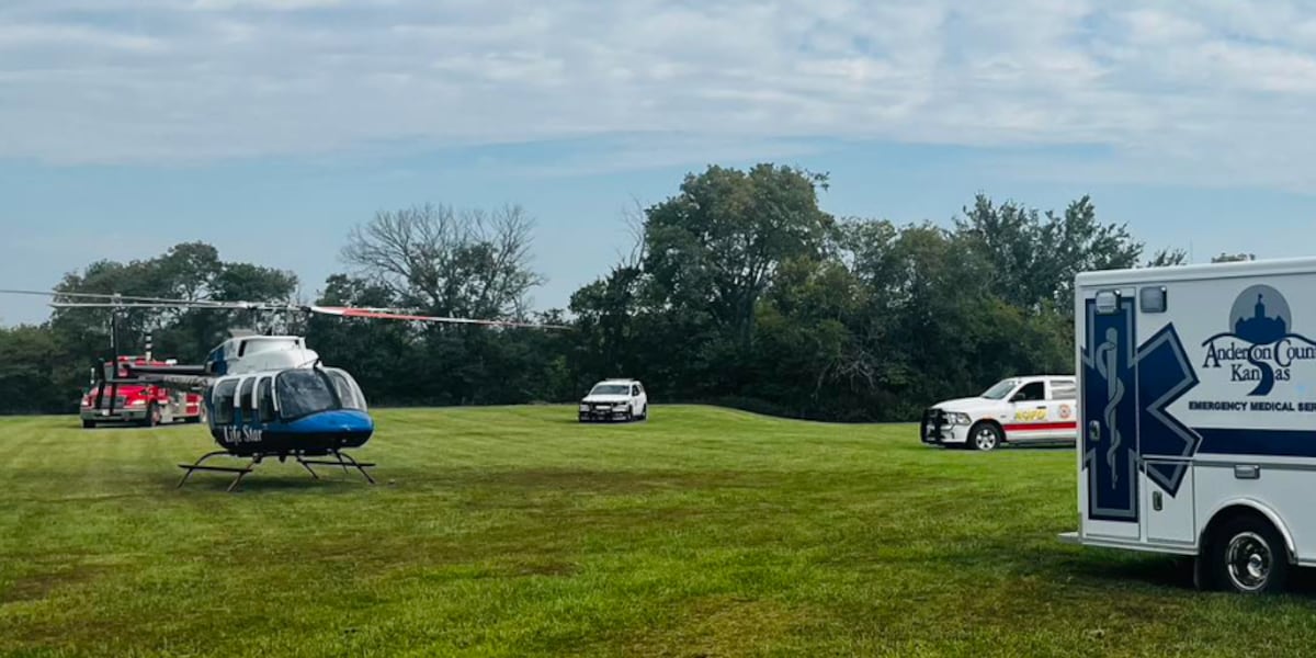Man lifts car off victim before air-lift to Kansas City hospital