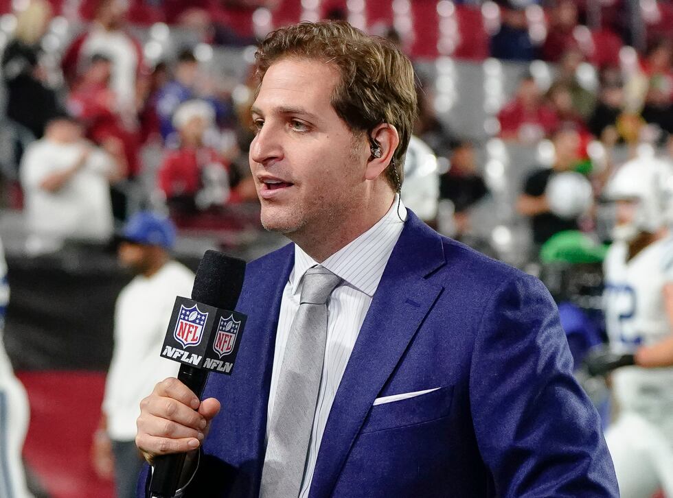 Fox Sports and NFL Network sportscaster Peter Schrager during an NFL football game between the...
