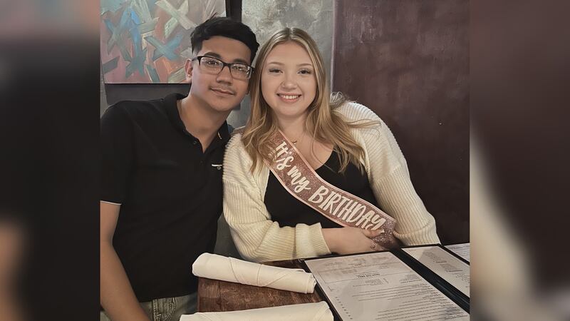 Ava Castillo with her boyfriend