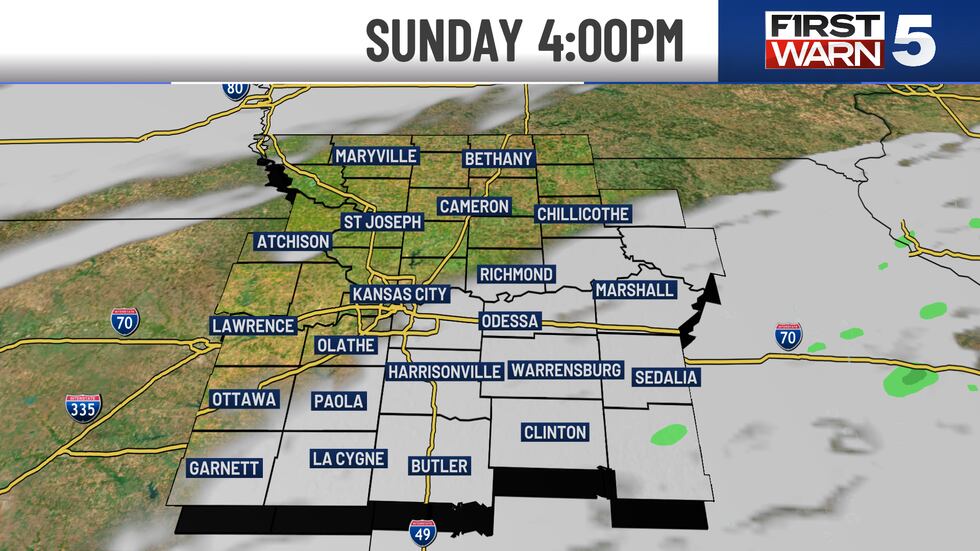 A few breaks in the clouds out there Saturday evening, but we will watch a weak system come in...