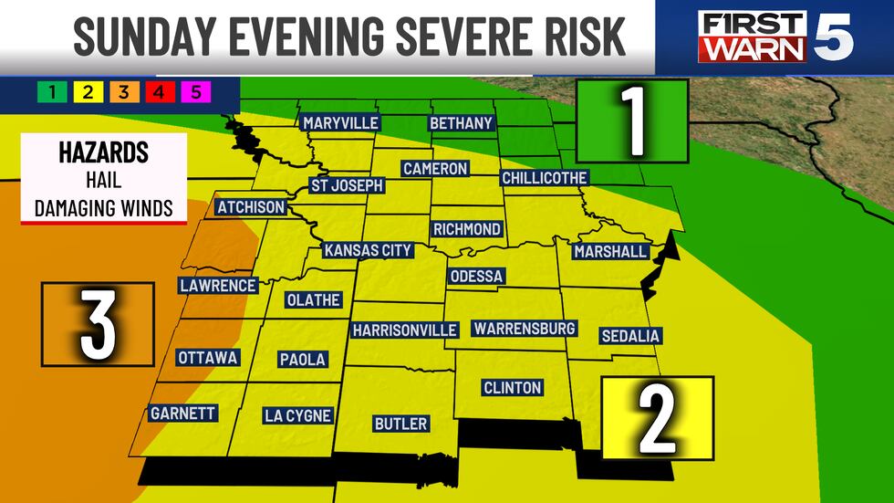 Sunday Evening Severe Risk