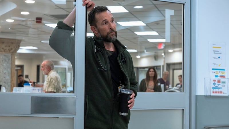 This image released by HBO shows Noah Wyle in a scene from "The Pitt."