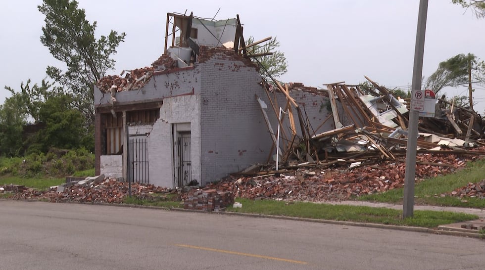 In the storm-struck neighborhoods of St. Louis, you can hear hammers tearing down destroyed...