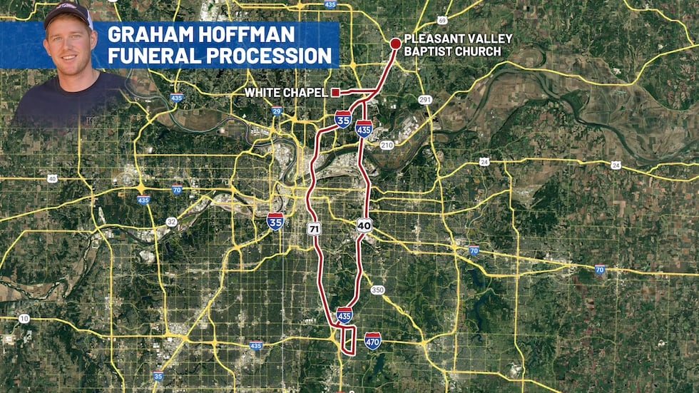 The funeral procession for KCFD paramedic Graham Hoffman.