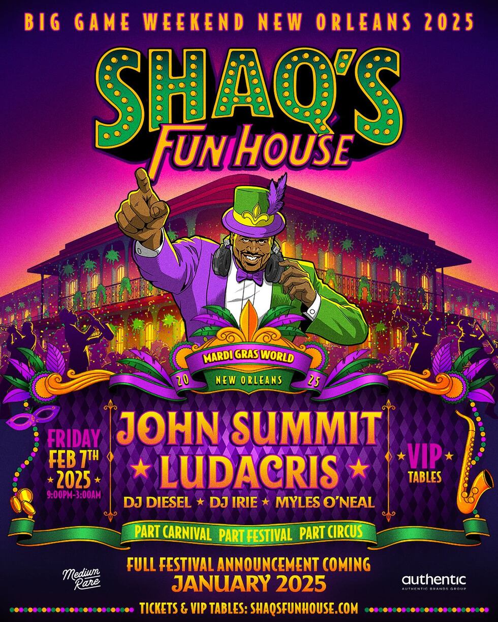 Shaq's Fun House at Mardi Gras World on Fri., Feb. 7