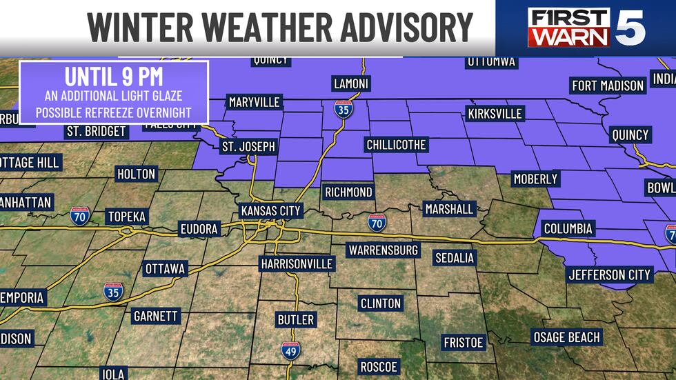 An additional light glaze is possible with a possible refreeze Wednesday night as temperatures...
