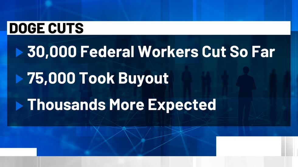 Graphic shows federal workforce impacts