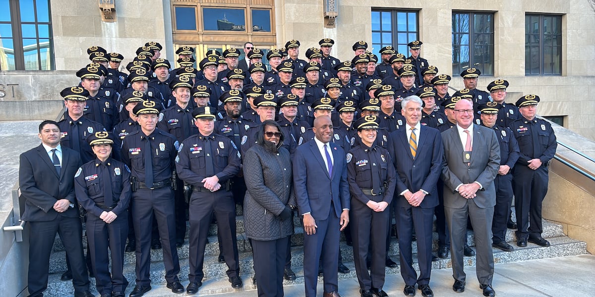 Kcpd Ribbons KCPD unveils new navy blue officer uniforms with an ode to its past