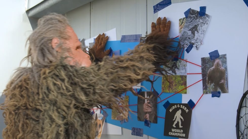 The Pasquatch has a board describing how his character came to be.