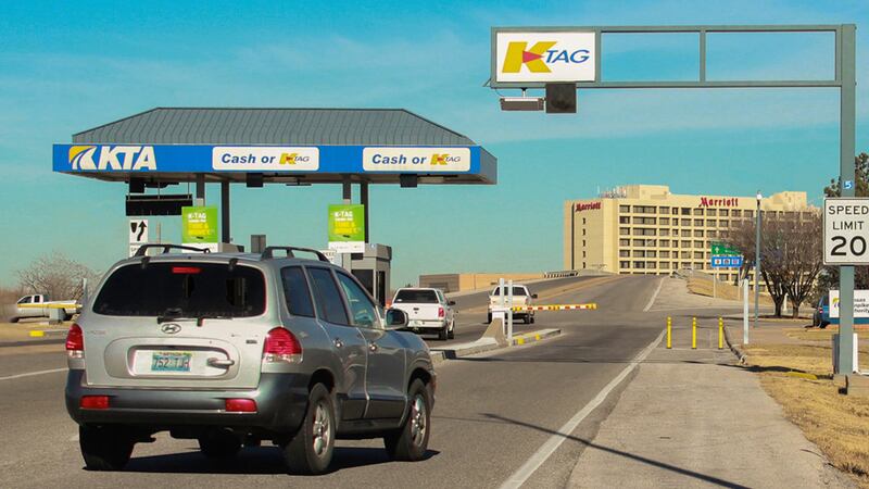 (File) SUV uses the K-Tag lane on the Kansas Turnpike.
