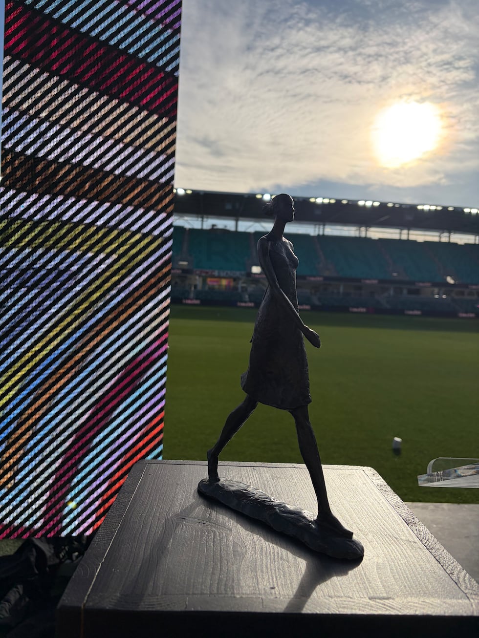 Brittany Mahomes received United WE's first Champion for Change award Wednesday at CPKC...