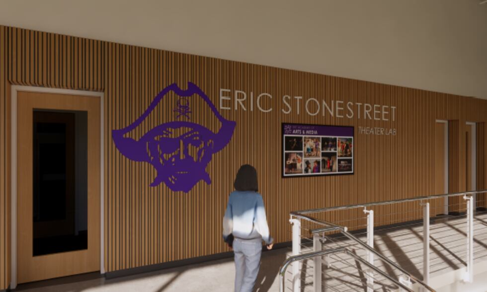 Piper High School named its theater lab the Eric Stonestreet Theater Lab on April 26, 2024.