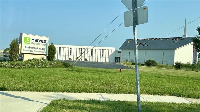 BLUE SPRINGS, Mo. -- Crews are working to demolish Harvest Baptist Church. Once the former...