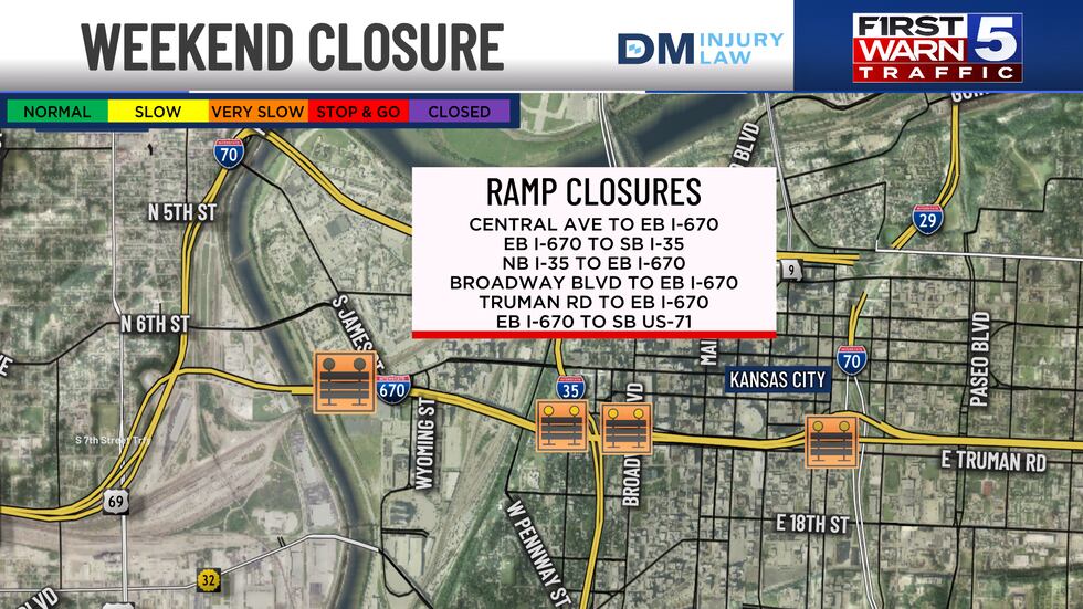 The Missouri Department of Transportation has planned a weekend closure for a section of I-670.