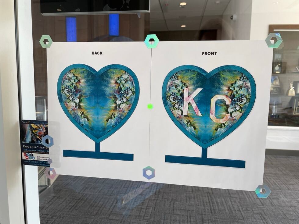Eugenia Ortiz, Hex~E, showcases plans on Feb. 24, 2024, for her third heart for the 2024...