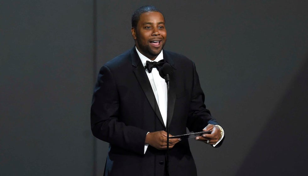 Kenan Thompson presents the award for outstanding drama series at the 70th Primetime Emmy...