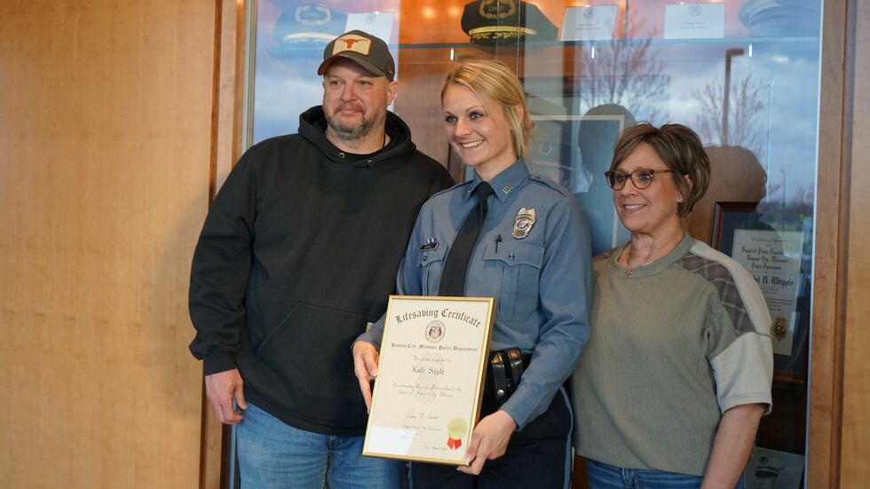 Officer Kaile Sipple helped save a 6-year-old boy who was shot in the head in April of last...