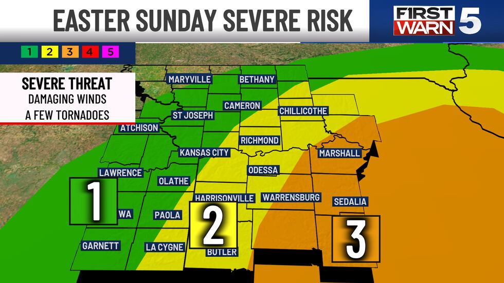Easter Sunday weather risk