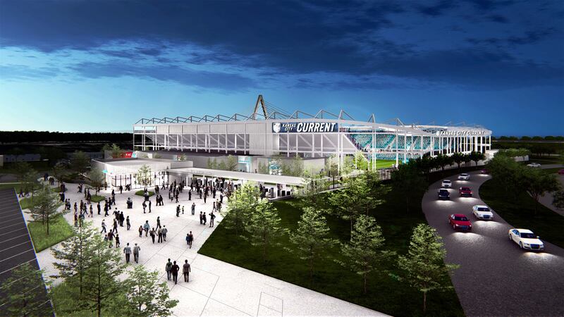 A rendering of what the stadium in Berkeley Riverfront will look like. It's expected to open...