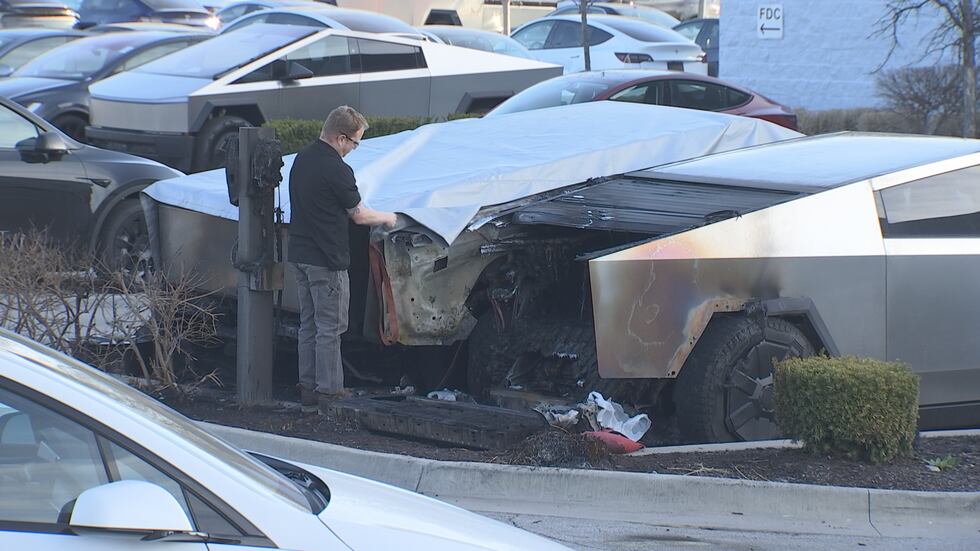 The Kansas City Fire Department responded to Kansas City’s Tesla dealership after two...