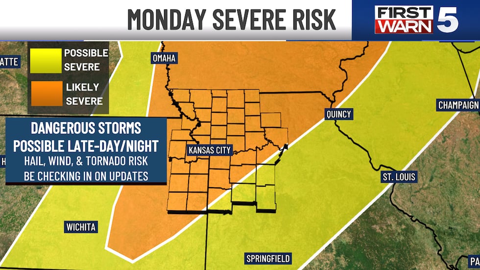 Monday severe risk