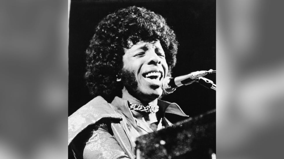 FILE - Rock star Sylvester "Sly" Stone of Sly and the Family Stone, April 1972.