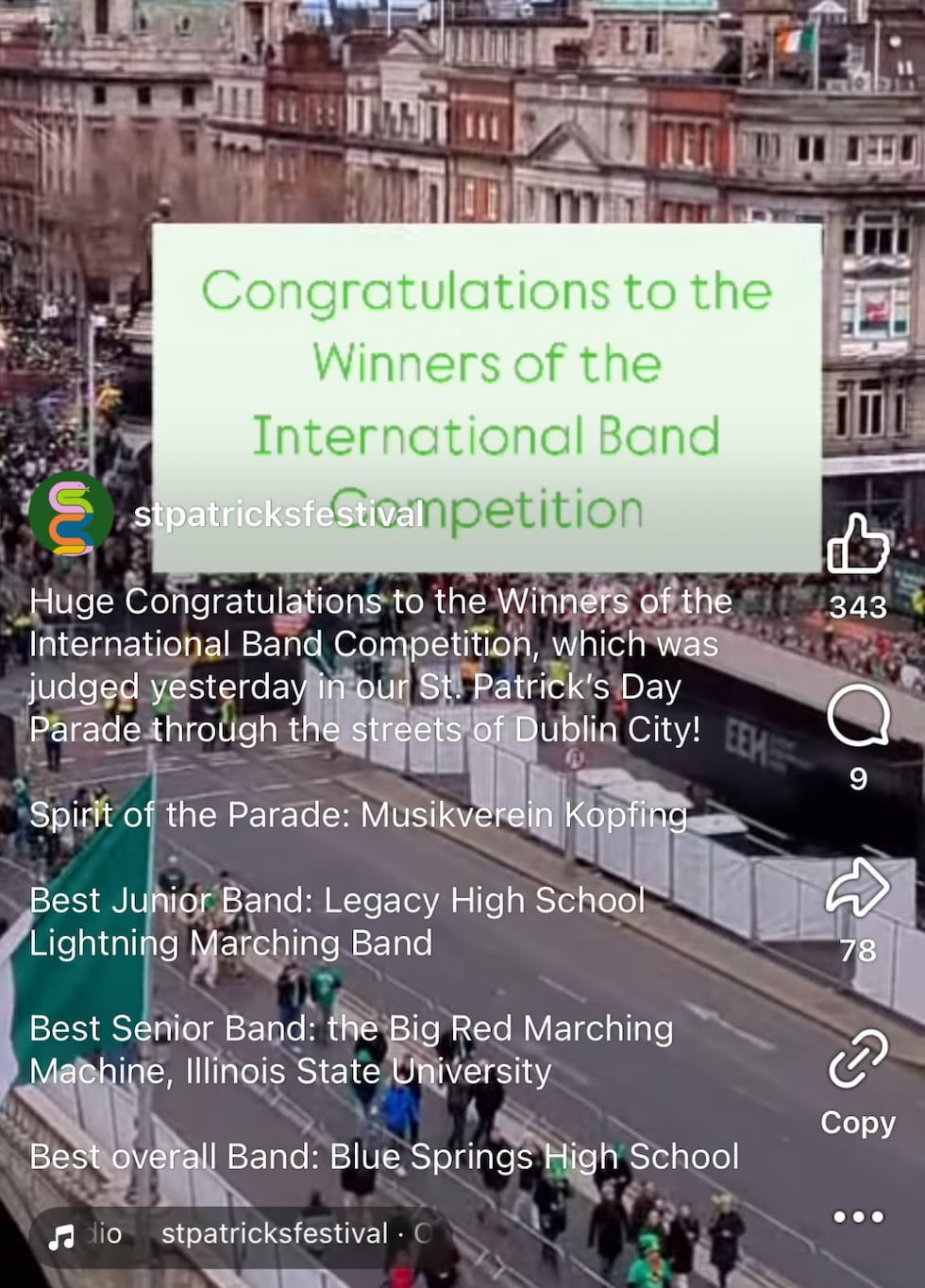 Blue Springs School District provided an announcement showing Blue Springs High School won...