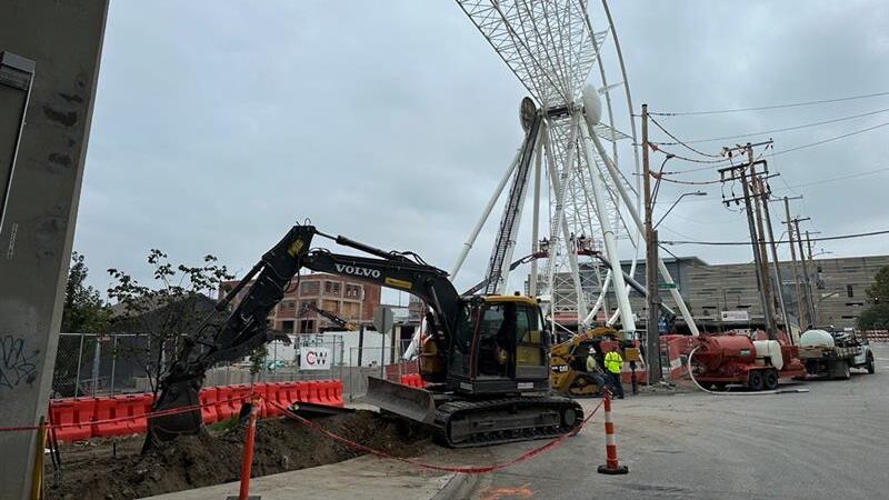 KANSAS CITY, Mo. -- Pennway Point's observation wheel is looking like an actual Ferris wheel...