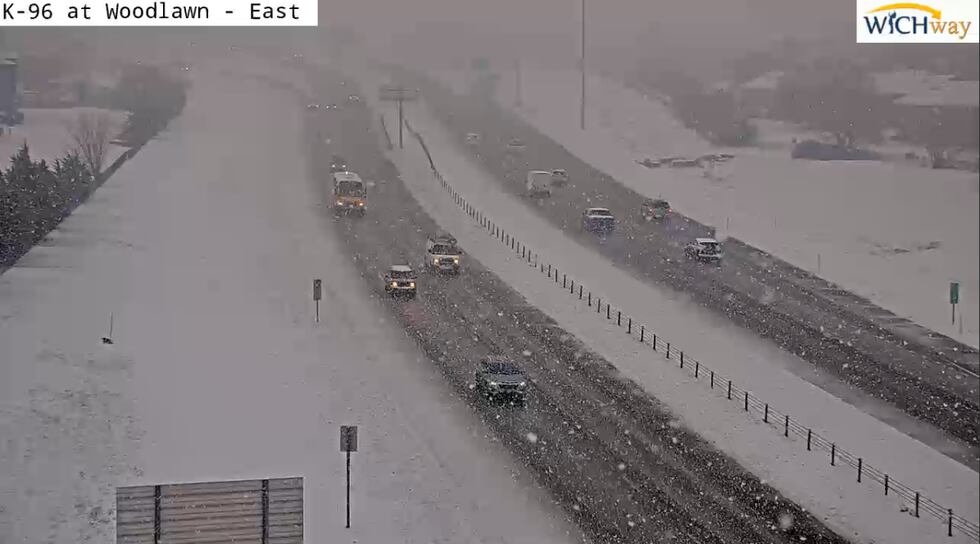 Conditions at K-96 and Woodlawn as of 3:45 p.m. Thursday.