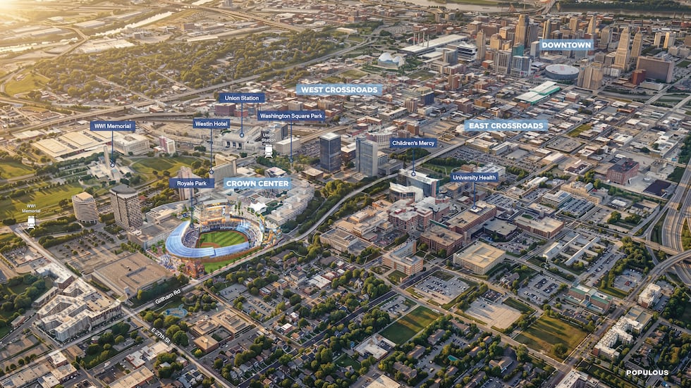 Rendering for Royals stadium at Crown Center