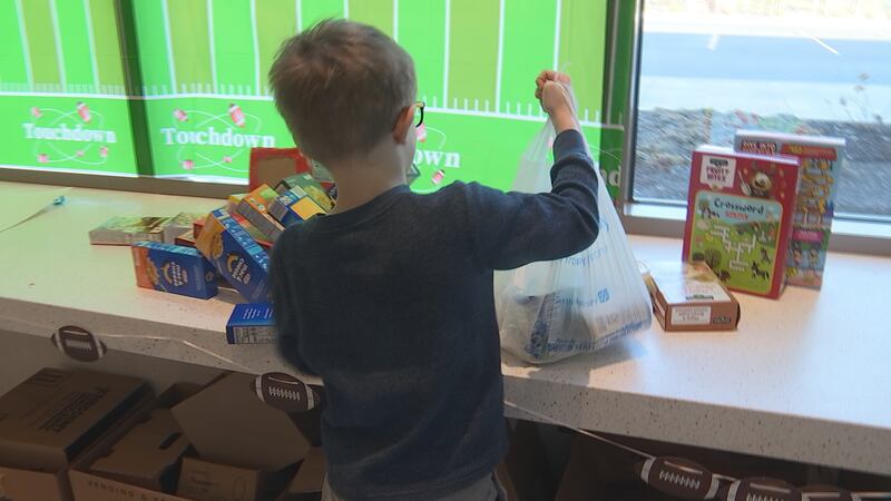 Kids collect soup for Souper Bowl