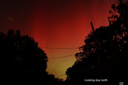 Northern Lights seen in De Soto, Kansas.