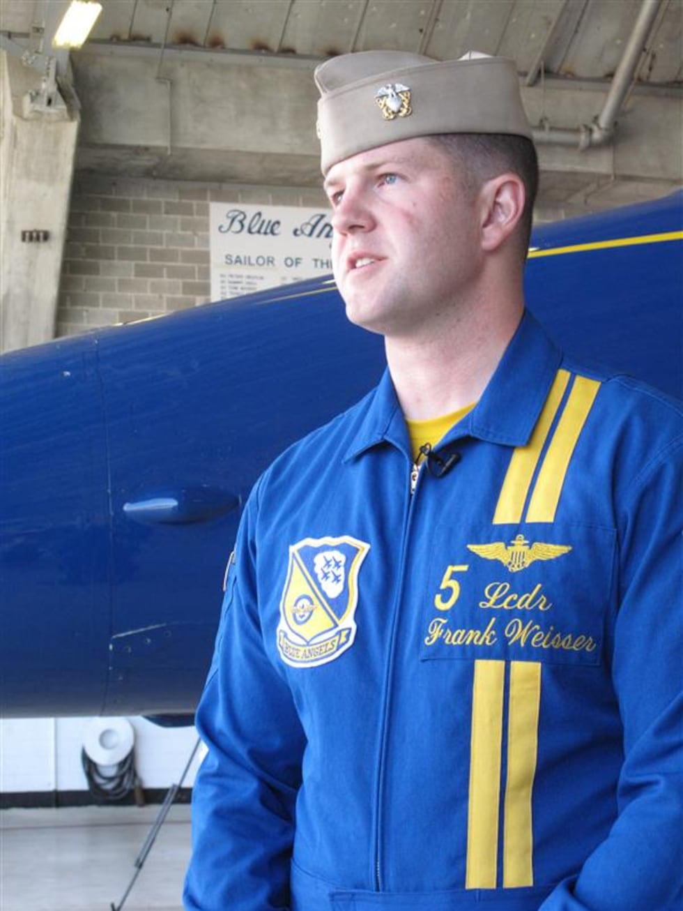 Navy Lt. Cmdr. Frank Weisser, a Blue Angels pilot, talks about what the annual Pensacola Beach...