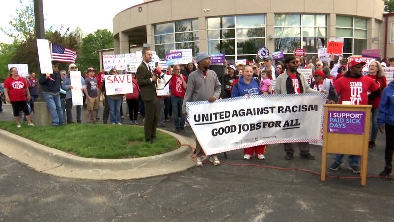 Dozens of people demonstrated at a rally to celebrate the Missouri Supreme Court decision...