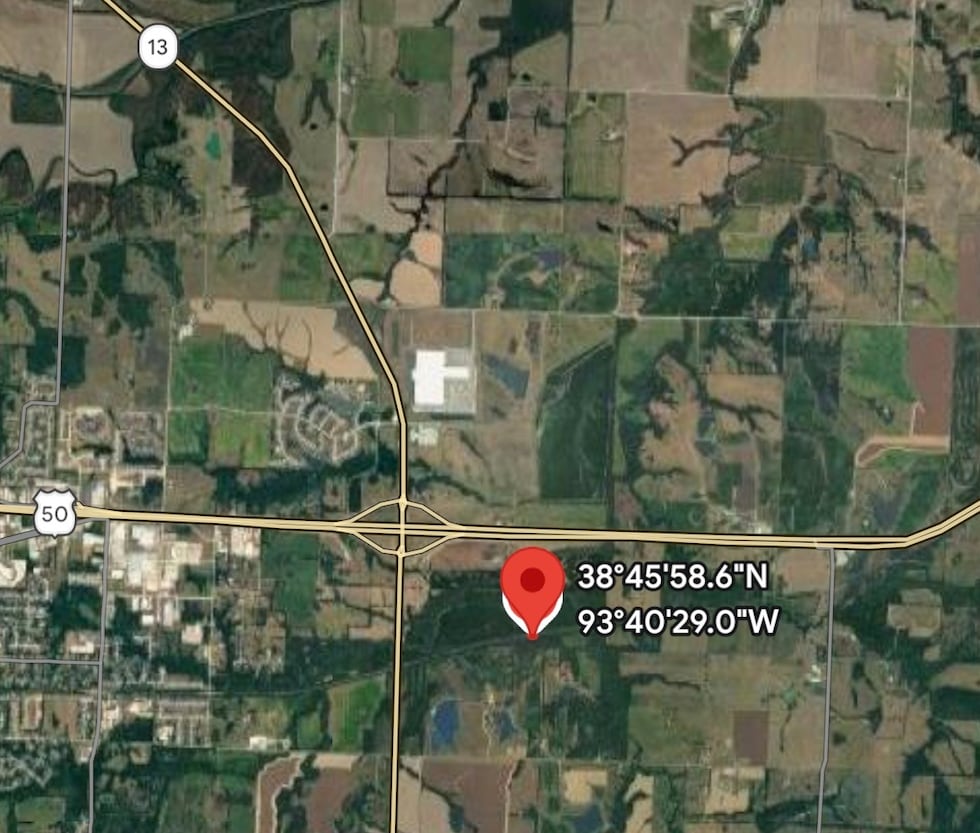 Johnson County, Missouri, Fire Protection District provides the location of a train derailment...