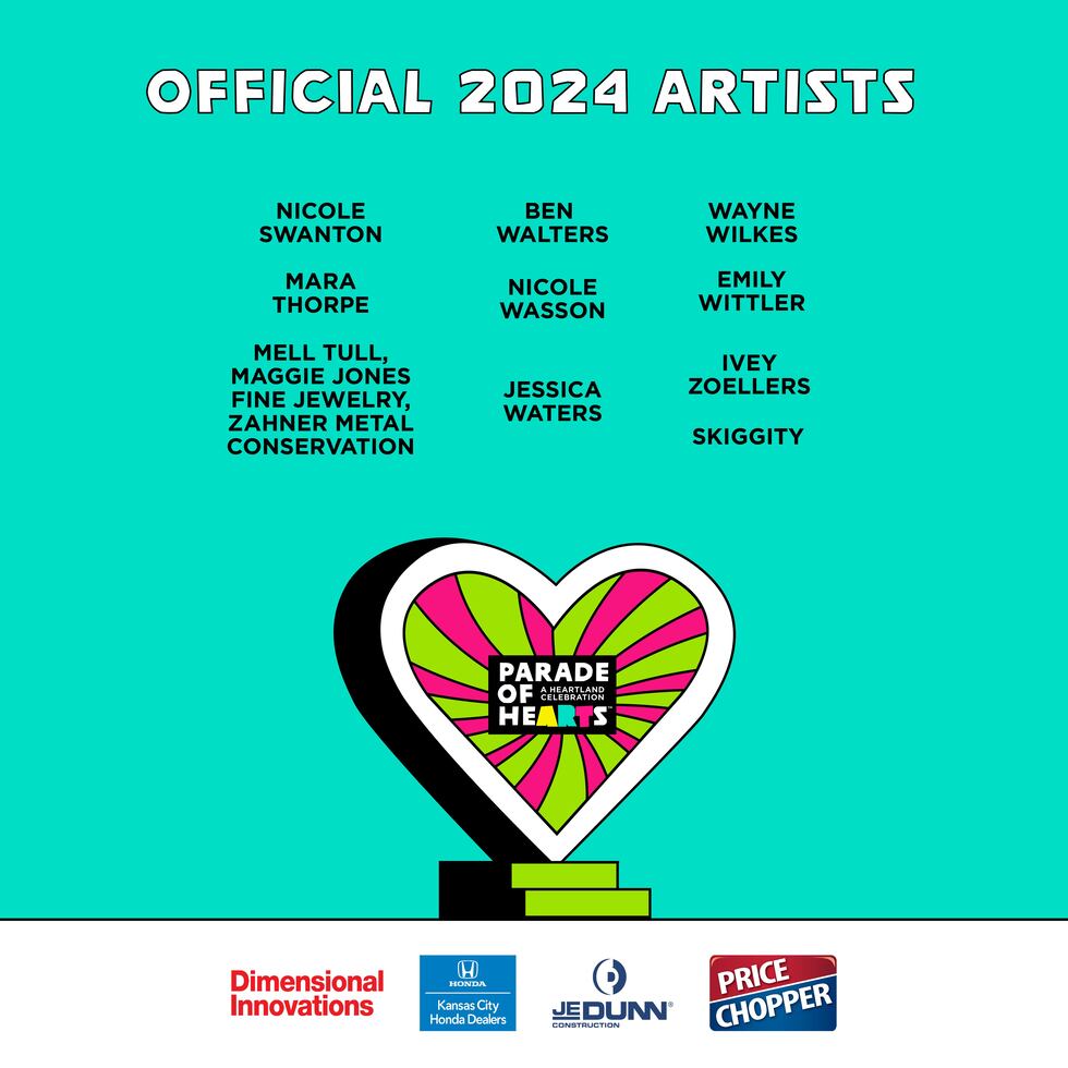 The artists for Parade of Hearts 2024.