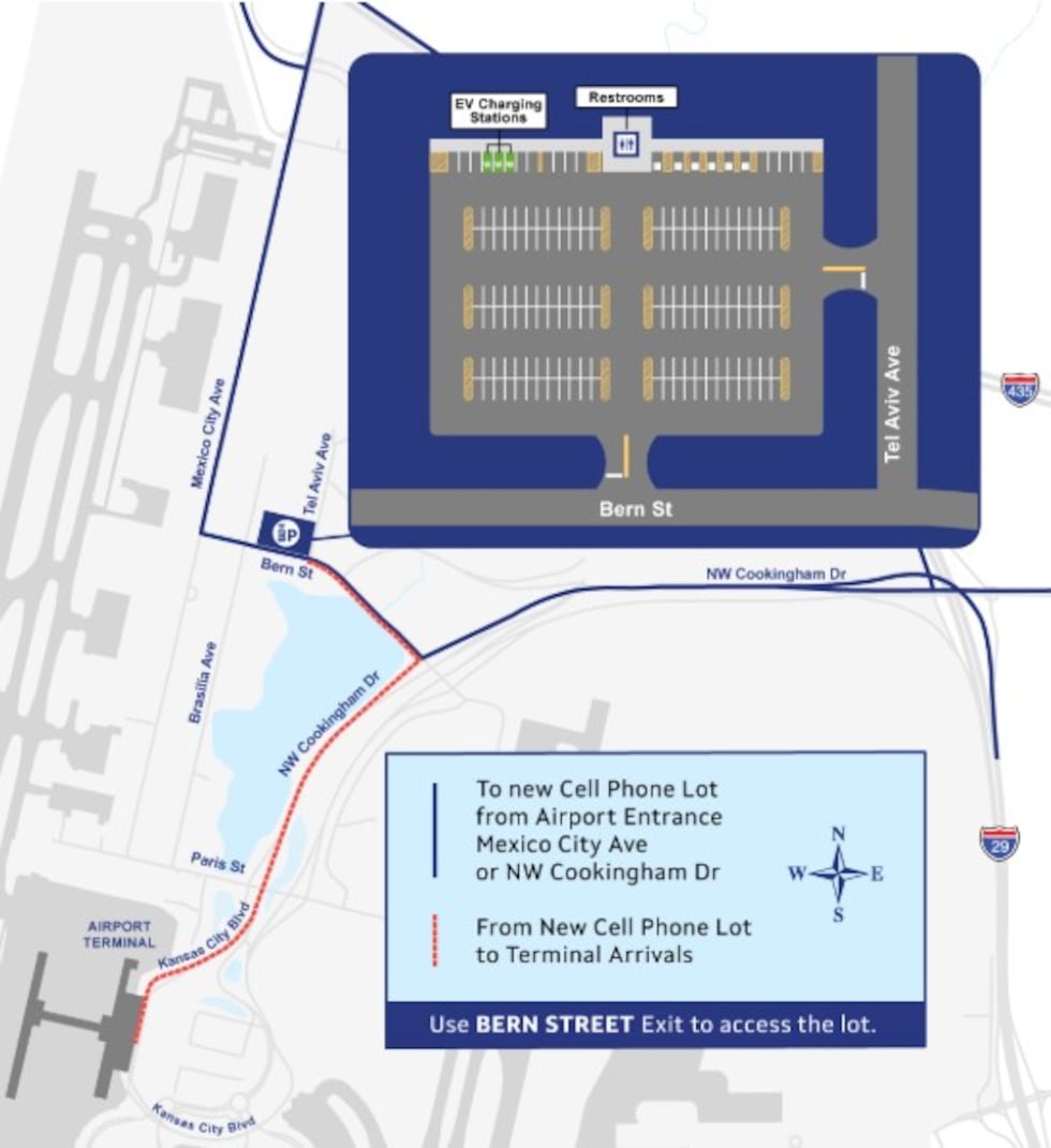 New KCI cell phone lot opens with EV chargers — old lot now rideshare-only