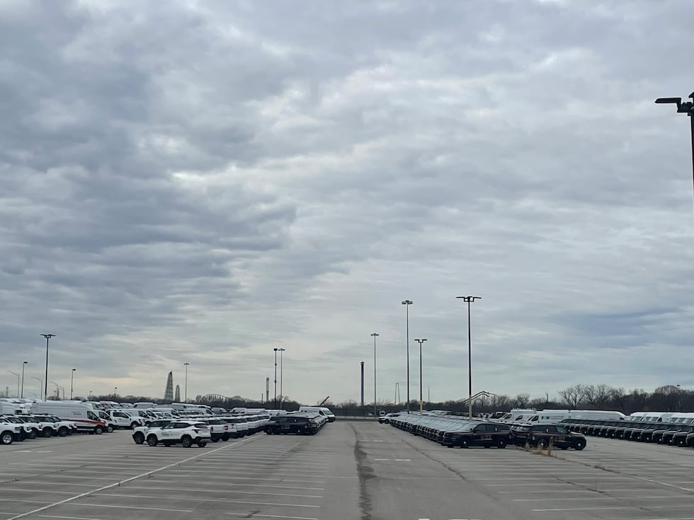 KCTV5 news crews have seen dozens of ICE-branded vehicles parked in rows at a parking lot near...