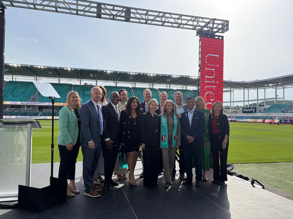 Brittany Mahomes received United WE's first Champion for Change award Wednesday at CPKC...