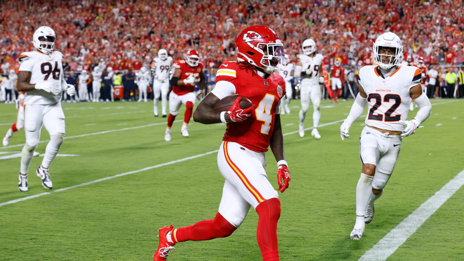R Rashee Rice Chiefs WR Rashee Rice exits game against the Raiders with hamstring injury