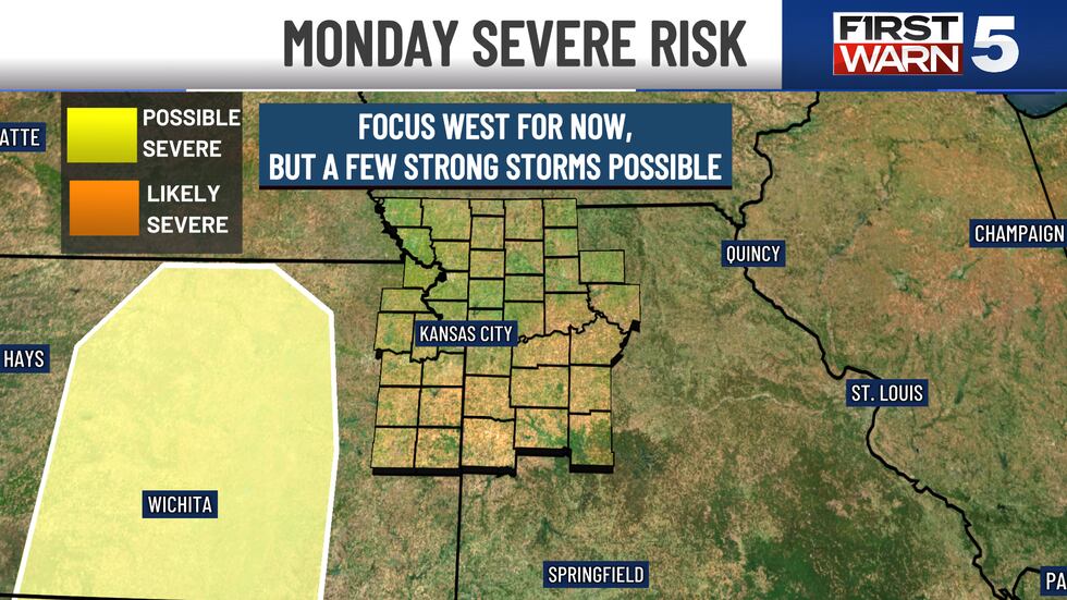Monday's severe weather risk.