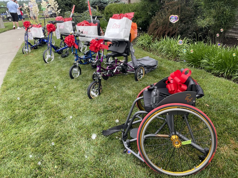Five accessibility bikes were given to Variety KC families Thursday morning at 24th annual...