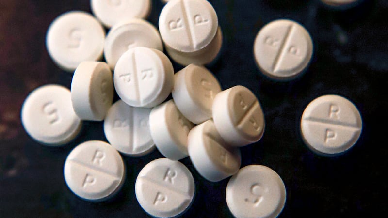 FILE - Several 5-mg pills of Oxycodone