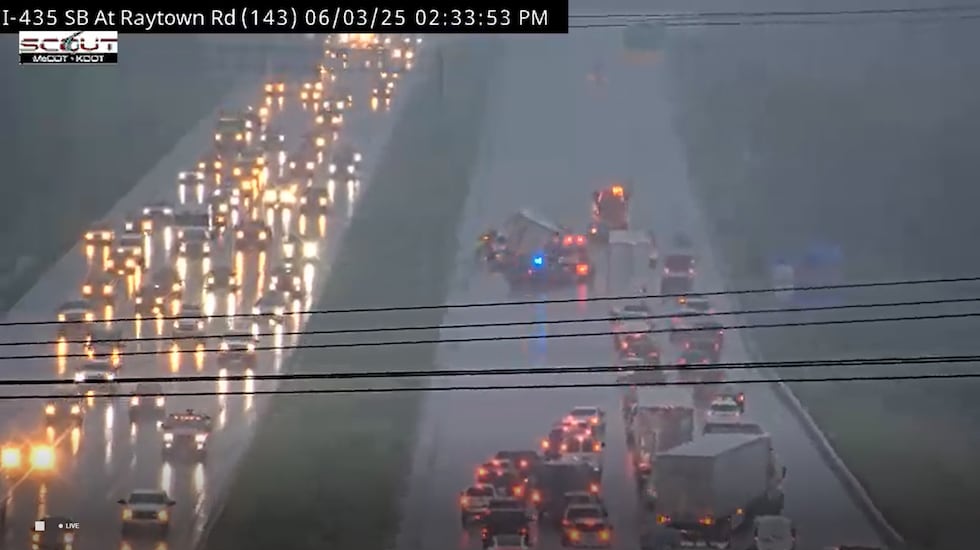 An overturned semi.