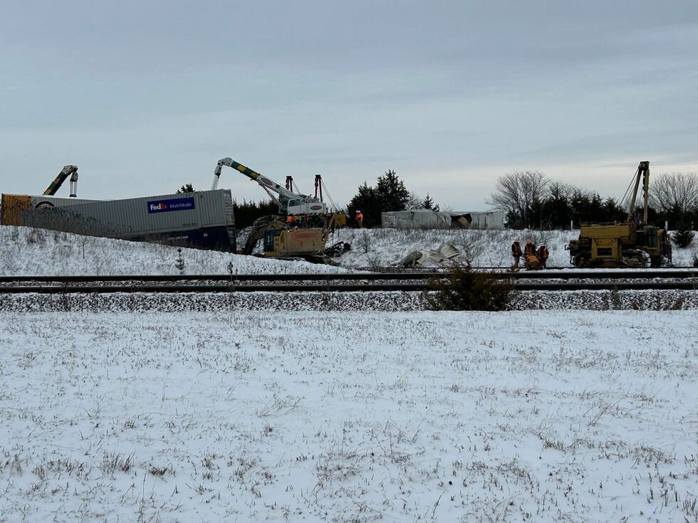 Edgerton train derails