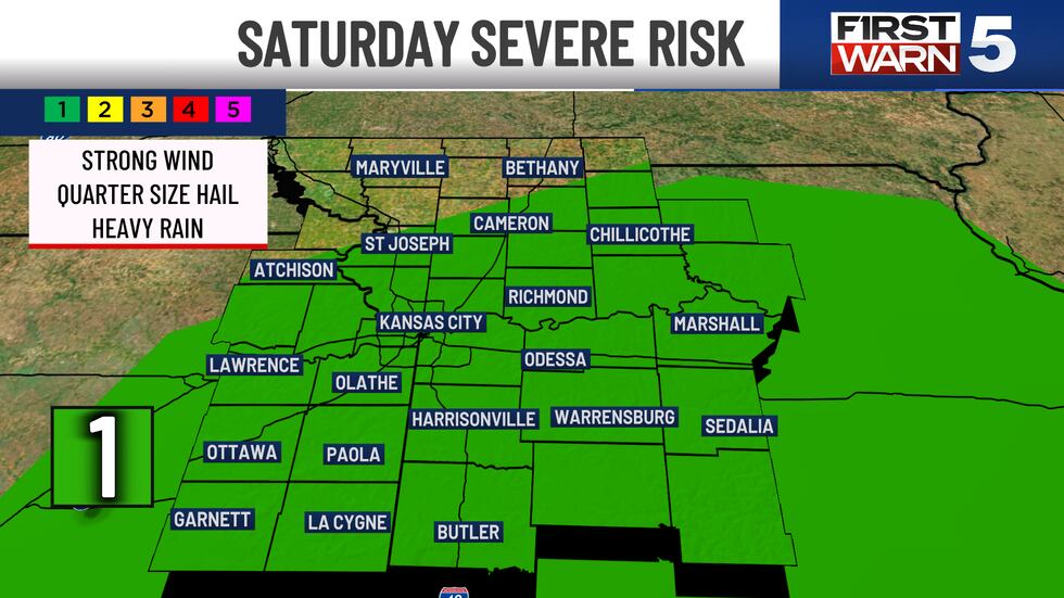 Saturday Night Severe Storm Risk