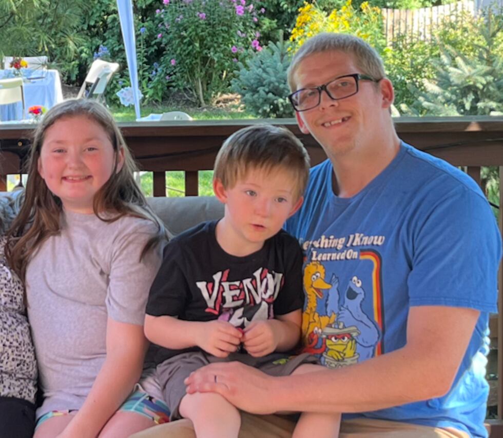 Five-year-old Alistair Cunningham (middle) died in the explosion on April 9. His father,...